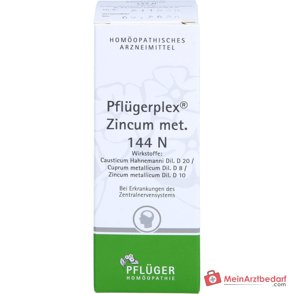 Pflügerplex Zincum met. 144 N homeopathisch geneesmiddel, Zincum D10 Causticum D20 Cuprum D8