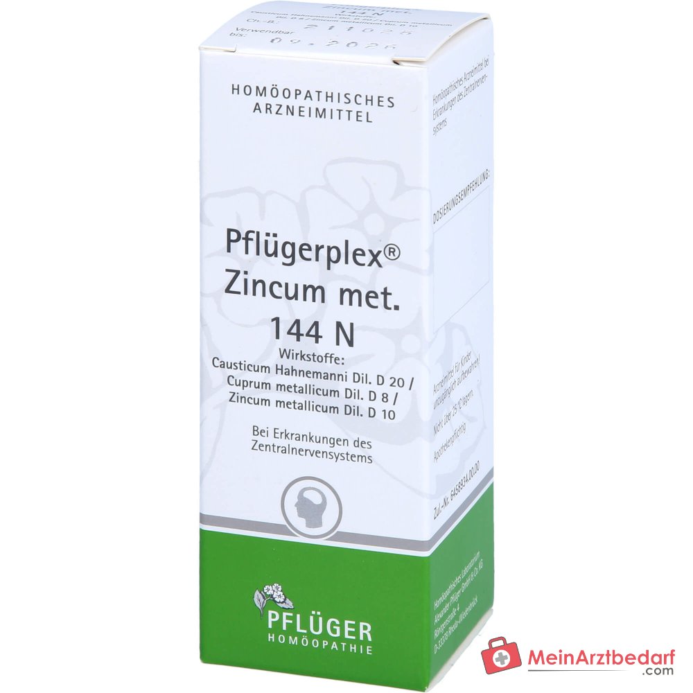 Pflügerplex Zincum met. 144 N homeopathisch geneesmiddel, Zincum D10 Causticum D20 Cuprum D8