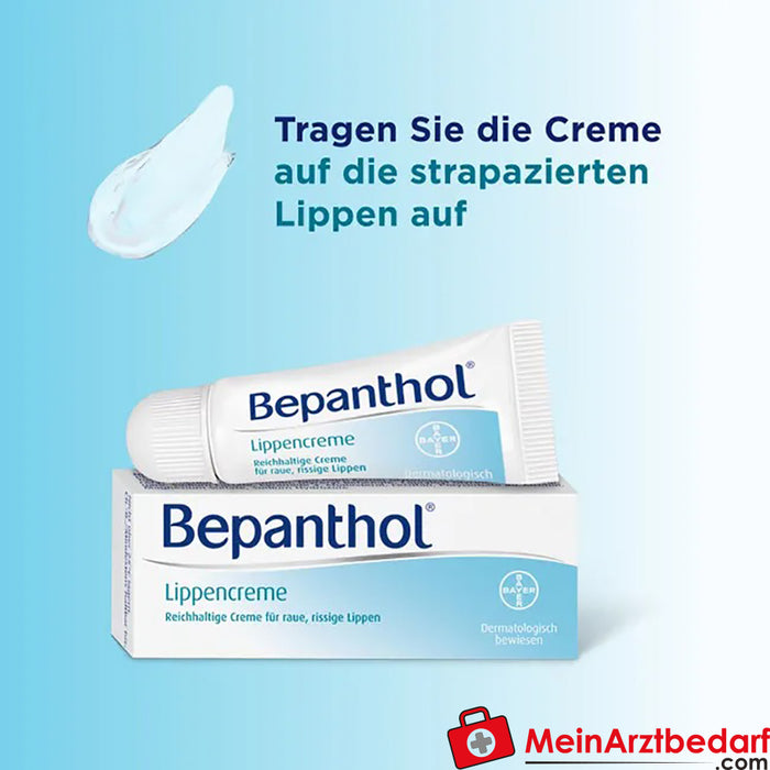 Bepanthol® Crème pour les lèvres rugueuses et gercées, 7,5g