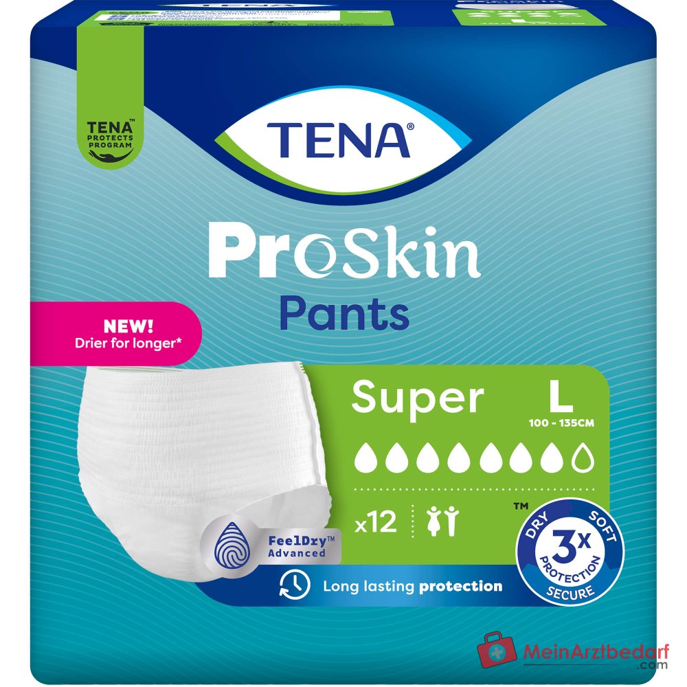TENA Pants Super Einweghosen Large, 48 St. (4x12 St.)