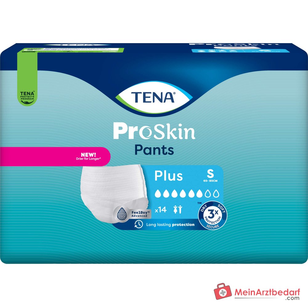 Tena Pants Plus Einweghosen bei mittlerer bis schwerer Inkontinenz, Größe S, 14 St.