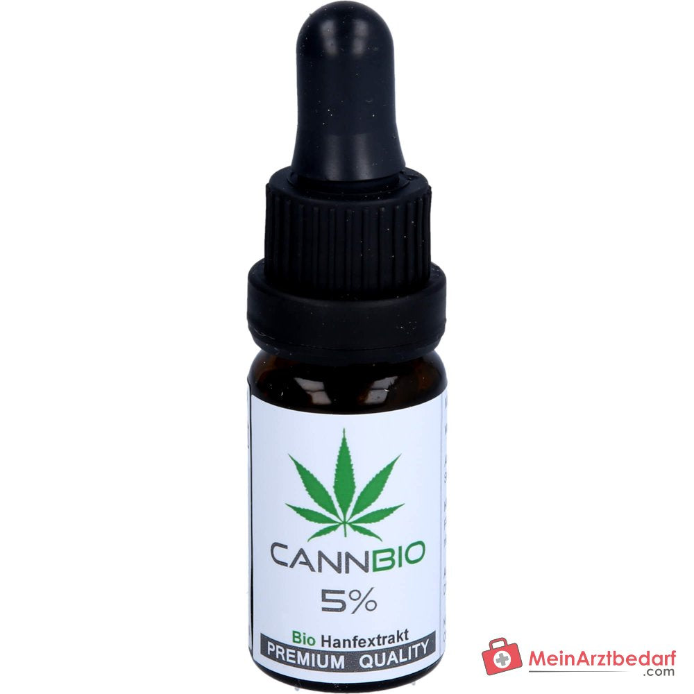 CANNBIO CBD 5% Cannabidiol Bio Hennep Vollextract Druppels, 10 ml