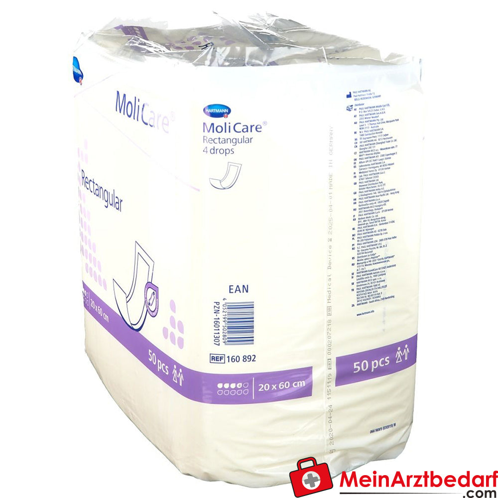 MoliCare® Rectabgular 4 Tropfen 20x60 cm.