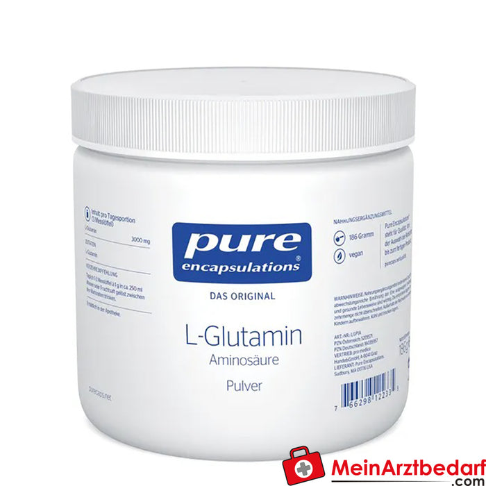 Pure Encapsulations® L-glutamina em pó, 186g