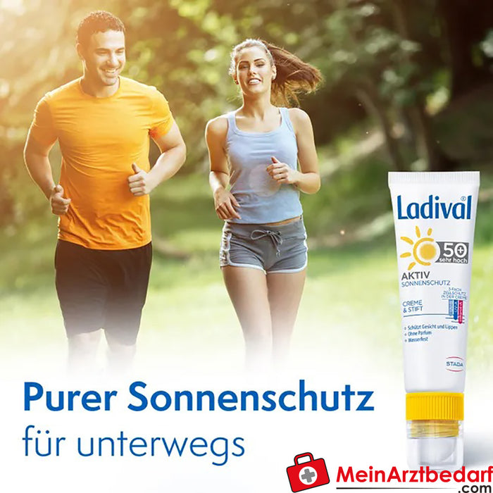 Ladival® Aktiv Creme&Stift 2-in-1 Sonnenschutz LSF 50+, 1 St.