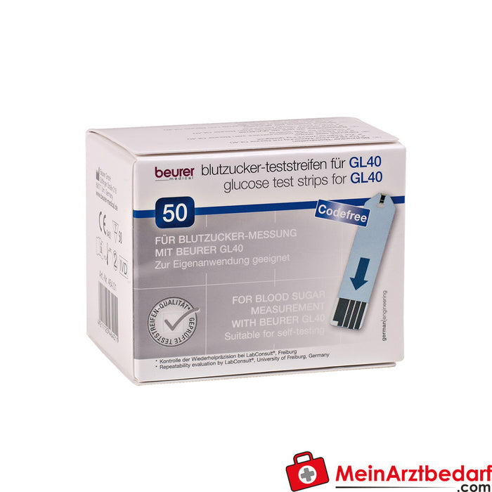 medidor de glucose no sangue beurer GL 40 mg-dl + acessórios