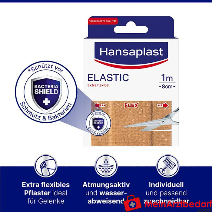 Hansaplast 弹性纤维 1 m x 8 cm，1 件。