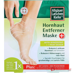 Allgäuer Latschenkiefer Hornhaut Entferner Maske Plus mit Salicylsäure / Fruchtsäuren / Latschenkiefernöl Fußmaske, 1 Packung.