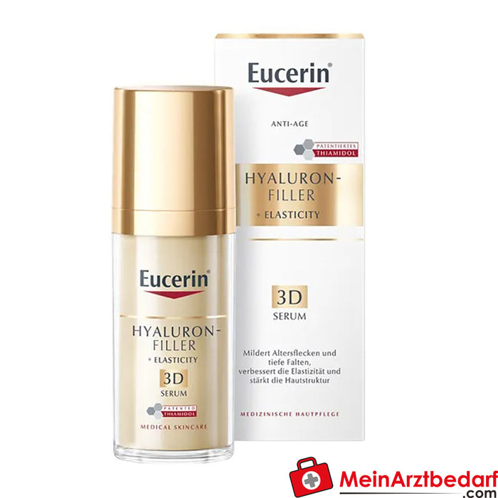 Eucerin® HYALURON-FILLER + ELASTICITY 3D精华液--对抗老年斑和皱纹的护肤品，30毫升