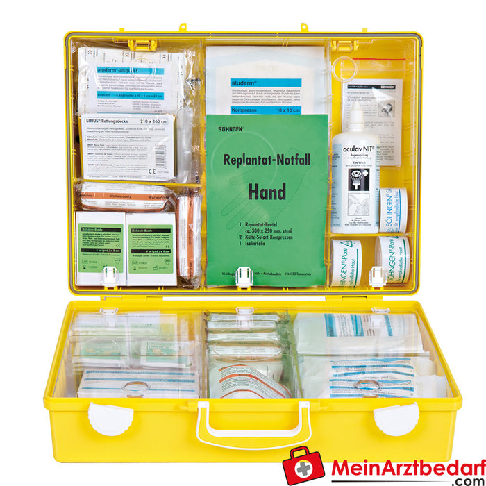 Söhngen Kit de primeiros socorros MT-CD amarelo Extra+ com enchimento de acordo com ÖNORM Z 1020 2 PLUS