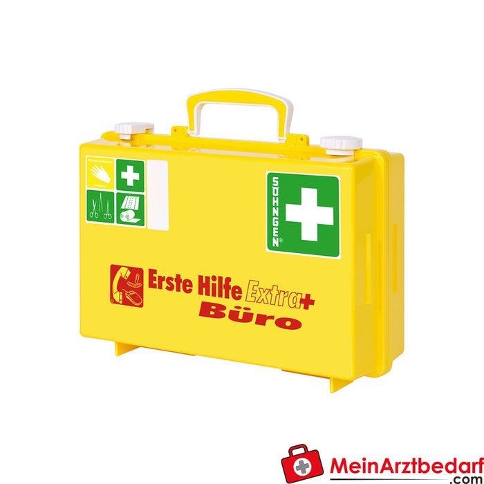 Söhngen Mallette de premiers secours SN-CD jaune Extra+ avec remplissage selon ÖNORM Z 1020 1 plus extension