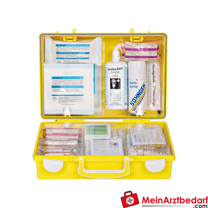 Söhngen Mallette de premiers secours SN-CD jaune Extra+ avec remplissage selon ÖNORM Z 1020 1 plus extension