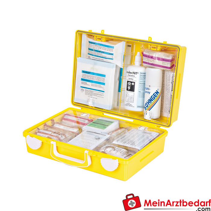 Söhngen Mallette de premiers secours SN-CD jaune Extra+ avec remplissage selon ÖNORM Z 1020 1 plus extension