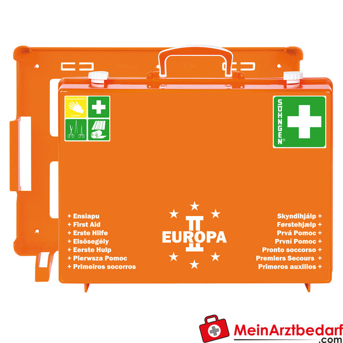 Mallette de premiers secours Söhngen MT-CD vide orange SO-Druck EUROPA II