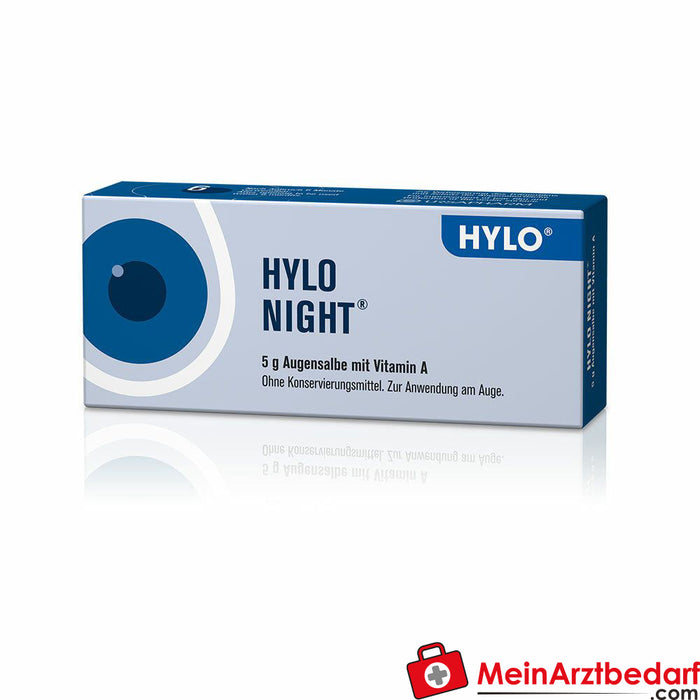 HYLO NIGHT® Pommade ophtalmique à la vitamine A pour les soins nocturnes des yeux, 5g
