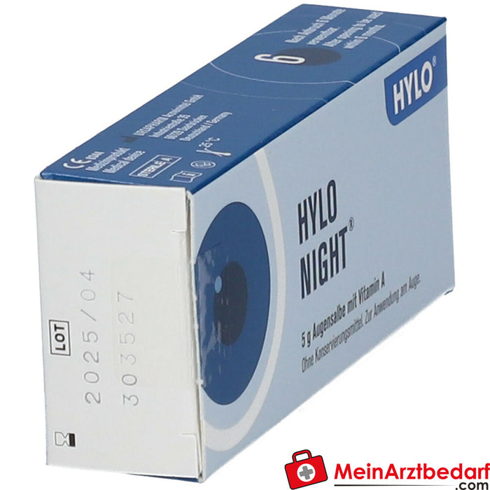 含维生素 A 的 HYLO NIGHT® 眼膏，用于夜间眼部护理，5 克