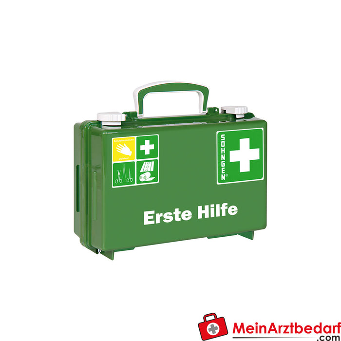 Söhngen Erste-Hilfe-Koffer QUICK-CD grün mit Füllung Standard DIN 13157
