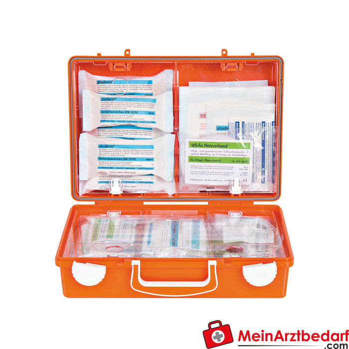 Mallette de premiers secours Söhngen SN-CD orange avec remplissage standard ERW DIN 13157