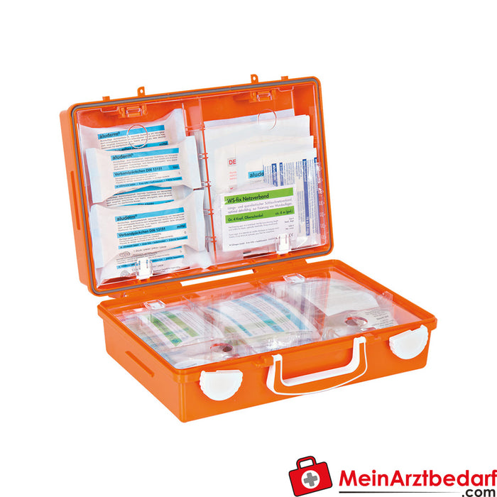 Mallette de premiers secours Söhngen SN-CD orange avec remplissage standard ERW DIN 13157