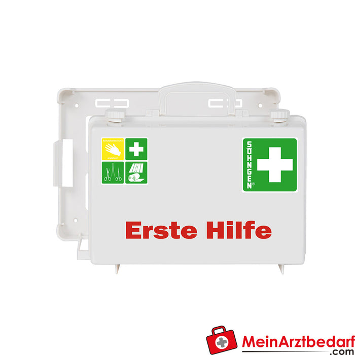 Mallette de premiers secours Söhngen SN-CD blanche avec remplissage standard ERW DIN 13157