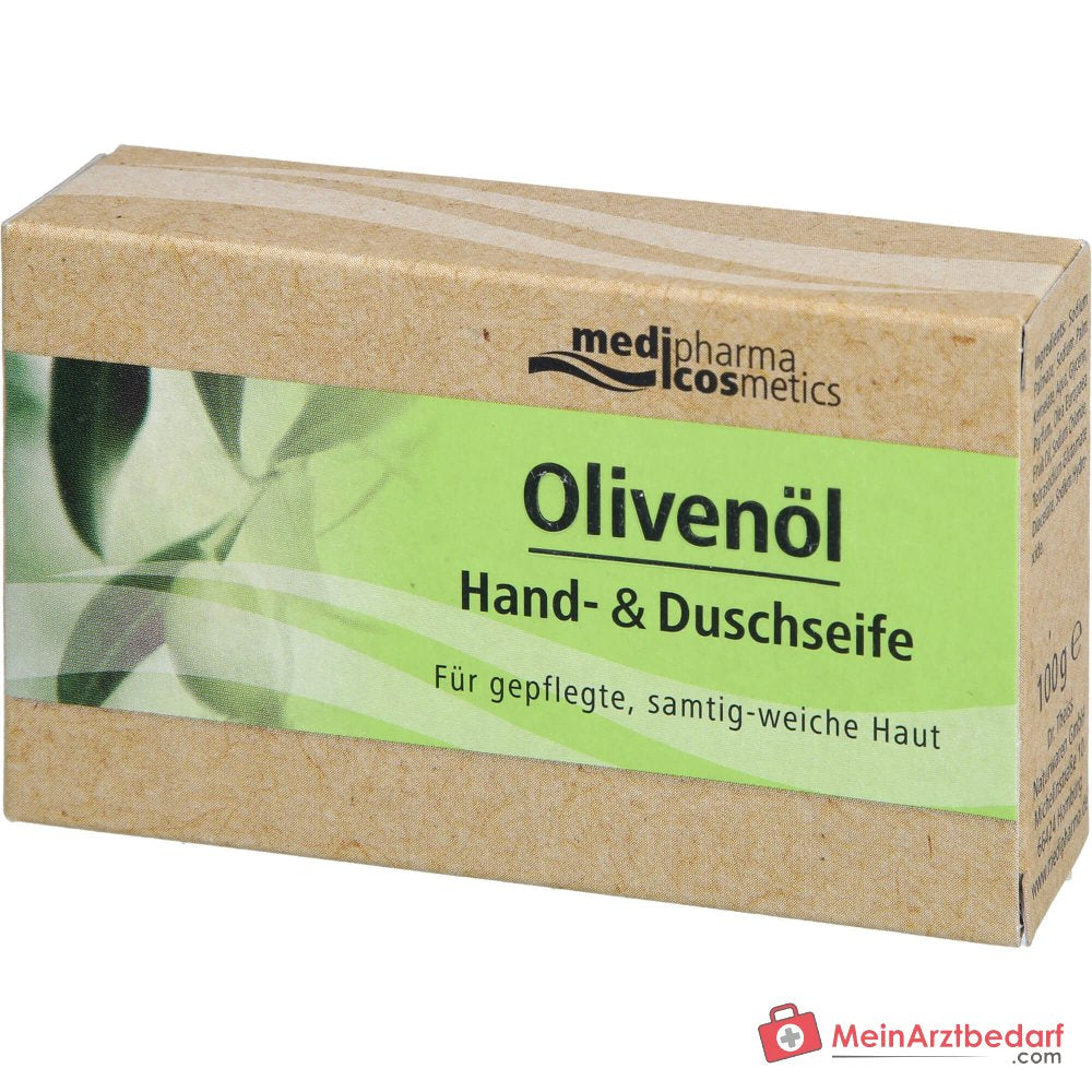 medipharma cosmetics Olivenöl Hand- und Duschseife, 100 g
