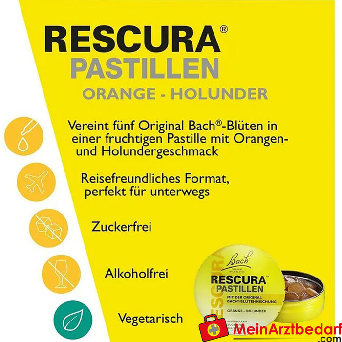 Bach Original RESCURA® Pastilles orange et sureau, 50g