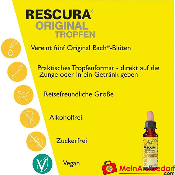 Bach® Original RESCURA™ ORIGINAL gotas sin alcohol, 10ml