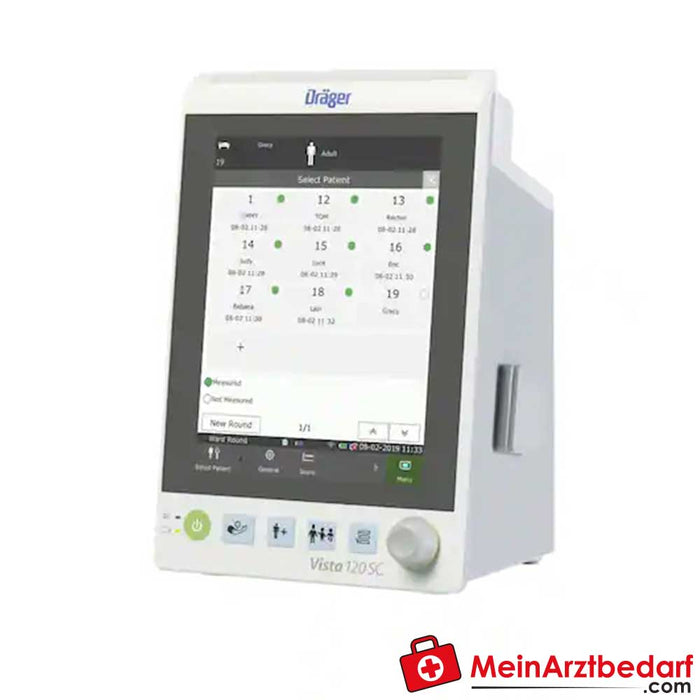Dräger Vista 120 SC patient monitor with Dräger SpO2 technology and accessories