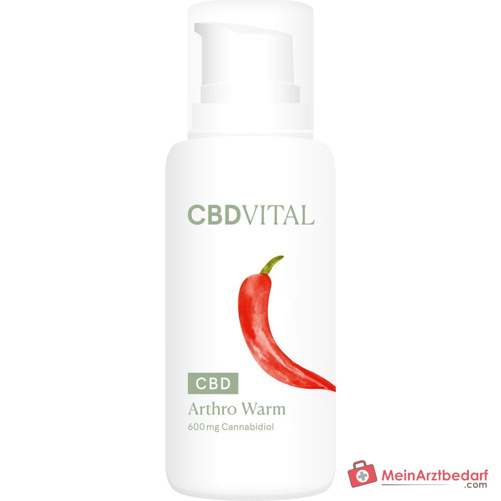 CBD Arthro Warm Cannabidiol / Extrait de Boswellia / MSM / Menthol / Camphre / Huile d'orange / Extrait de gingembre / Extrait de capsicum / Panthénol / Huile de clou de girofle / Crème chauffante Aloe Vera, 100 ml
