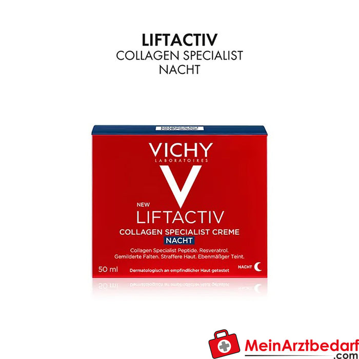 Vichy Liftactiv Collagen Specialist Night: Przeciwstarzeniowy krem na noc