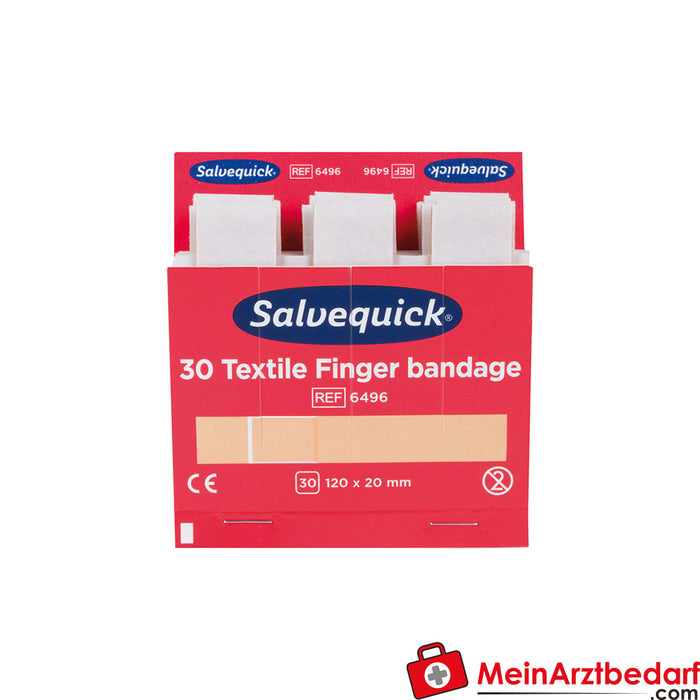 Salvequick 弹性手指绷带，补充装 6 件。