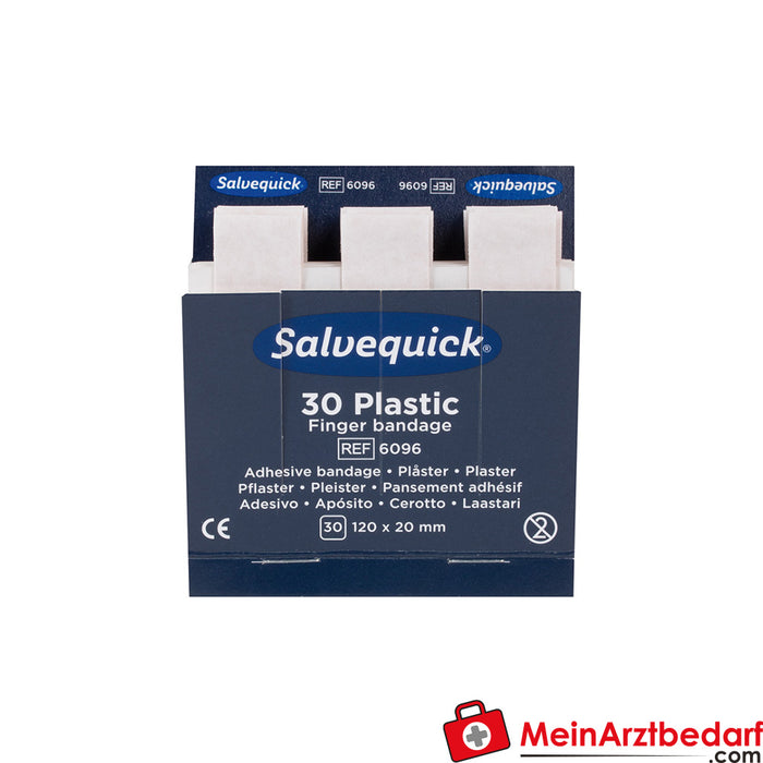 Salvequick 防水手指绷带，补充装 6 件。