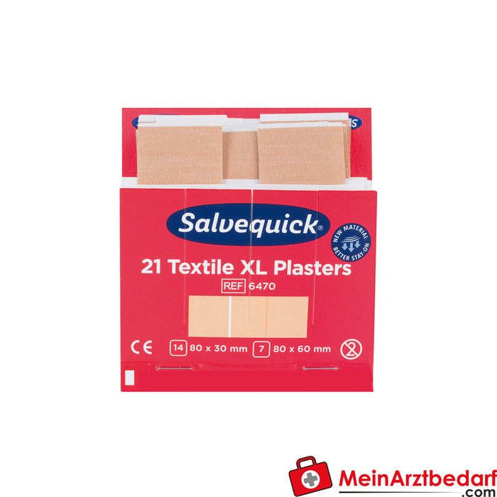 Salvequick plaster sections elastic, refill 6 pcs.