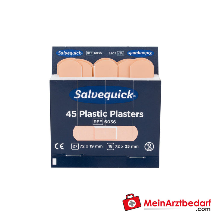 Salvequick plaster strips waterproof, refill 6 pcs.