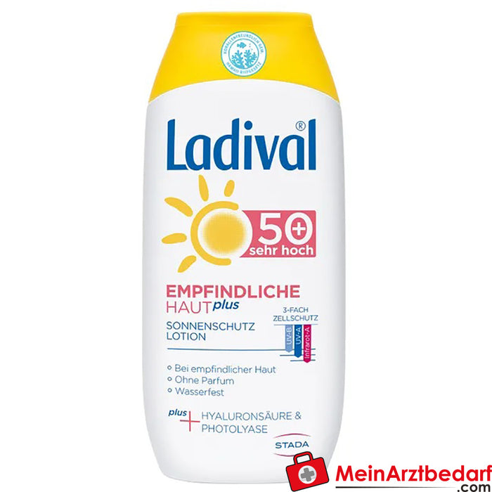 Ladival® Peau sensible plus lotion de protection solaire traitante SPF 50+, 200ml