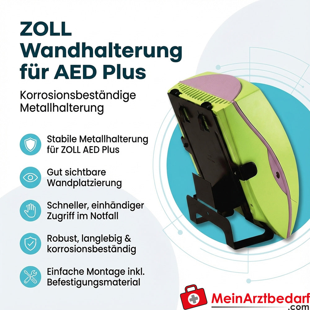 Support mural de ZOLL pour AED Plus Métal résistant à la corrosion