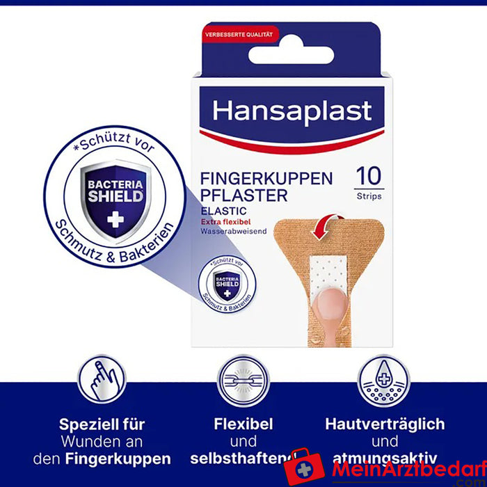 Hansaplast Elastic Fingertip Plasters Strips, 10 pcs.