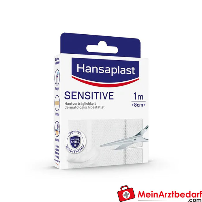 Hansaplast Sensitive 1 m x 8 cm, 1 adet.