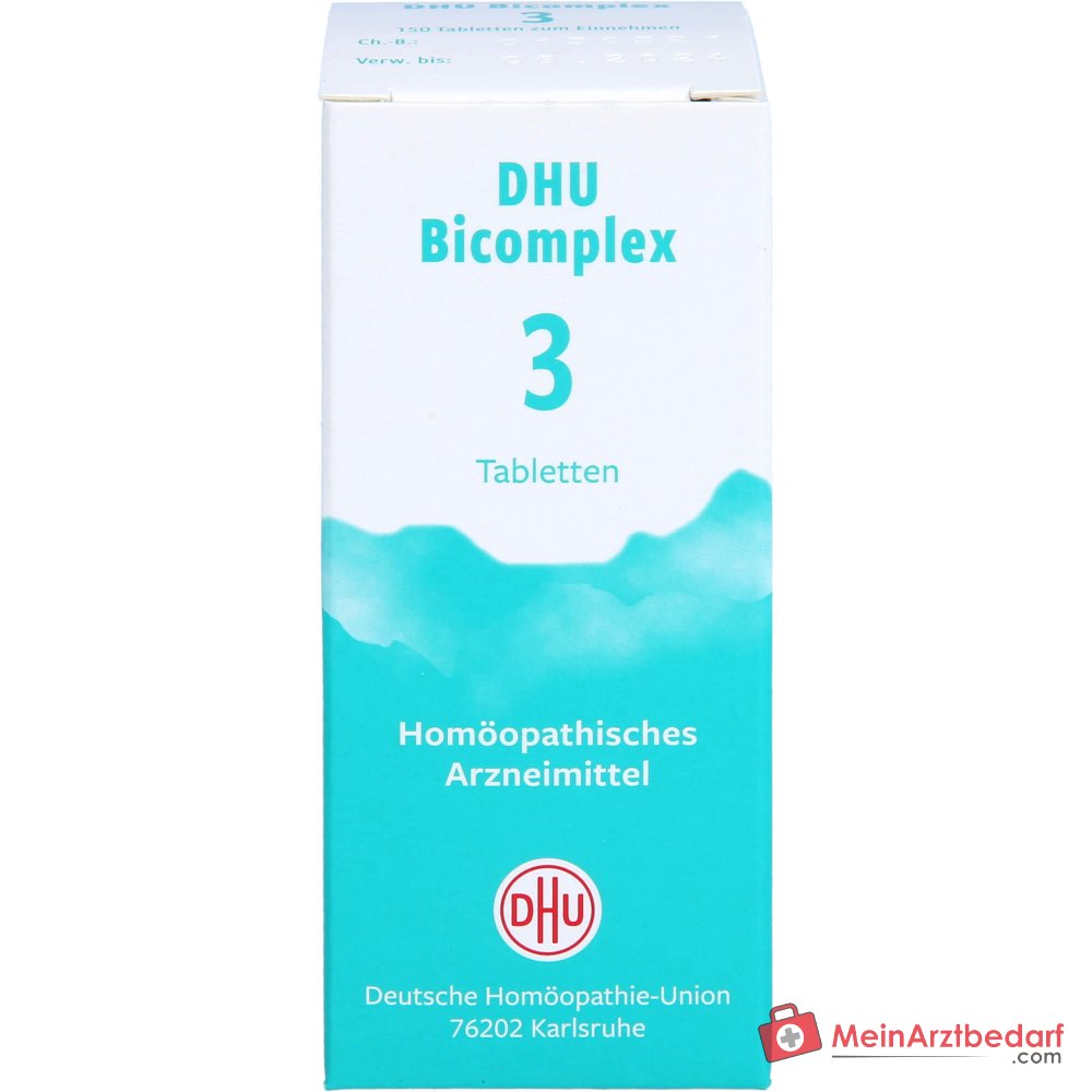 DHU Bicomplex 3 Natrium phosphoricum D6, Natrium sulfuricum D6, Calcium phosphoricum D6, Potassium phosphoricum 25 mg compresse ciascuno
