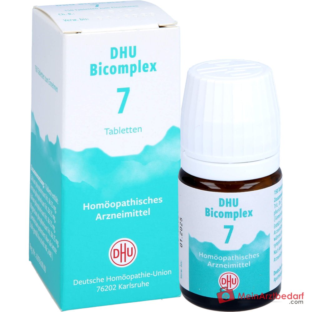 DHU Bicomplex 7 Calcium/Potassium/Ferrum/Magnesium phosphoricum D6 25 mg tabletki każda