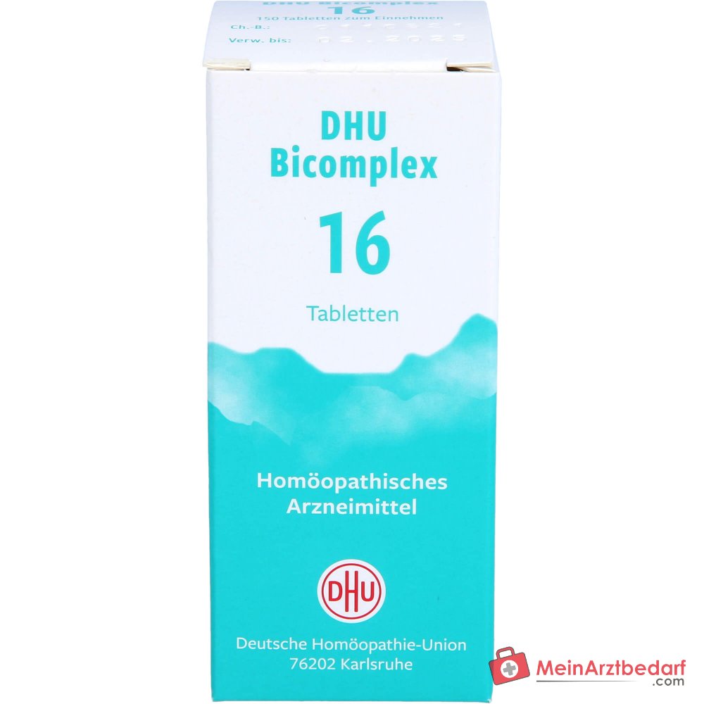 DHU Bicomplexo 16 Natrium phosphoricum D6, Natrium sulfuricum D6, Magnesium phosphoricum D6 Tabletas 150 unidades