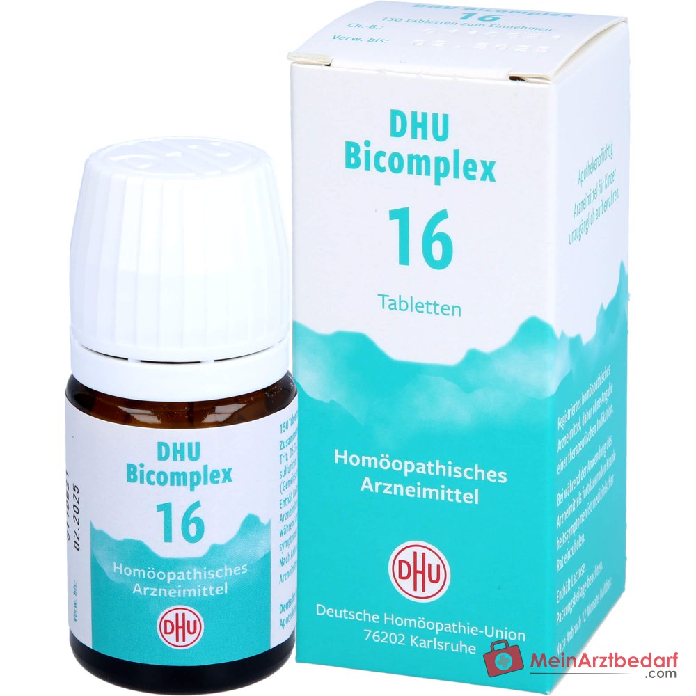 DHU Bicomplexo 16 Natrium phosphoricum D6, Natrium sulfuricum D6, Magnesium phosphoricum D6 Tabletas 150 unidades