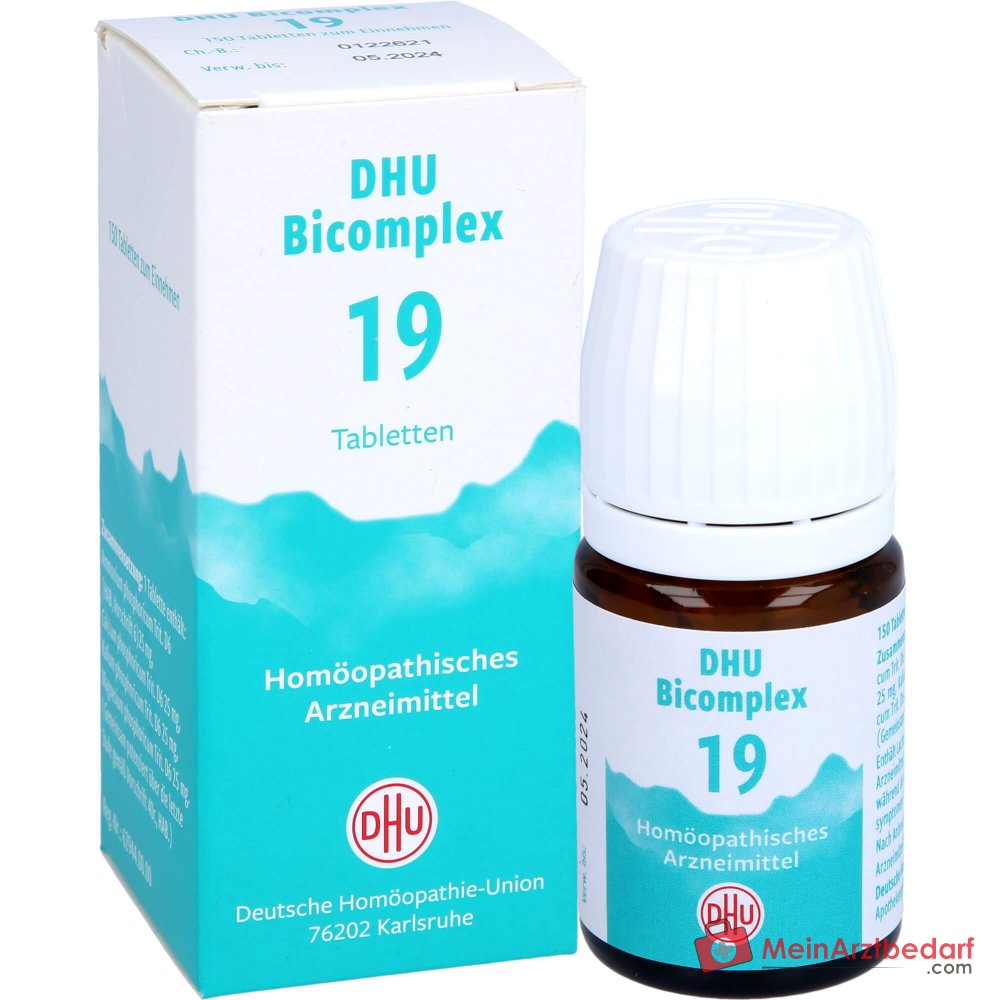 DHU Bicomplexe 19 Ammonium phosphoricum D6, Calcium phosphoricum D6, Kalium phosphoricum, Magnesium phosphoricum D6 Comprimés 150 pièces