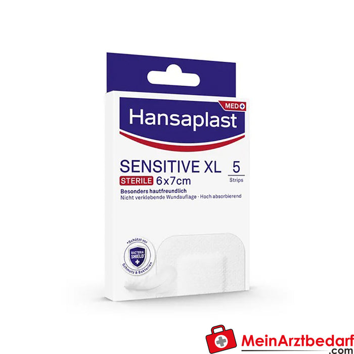 Hansaplast Sensitive XL 6 x 7 cm, 5 pces