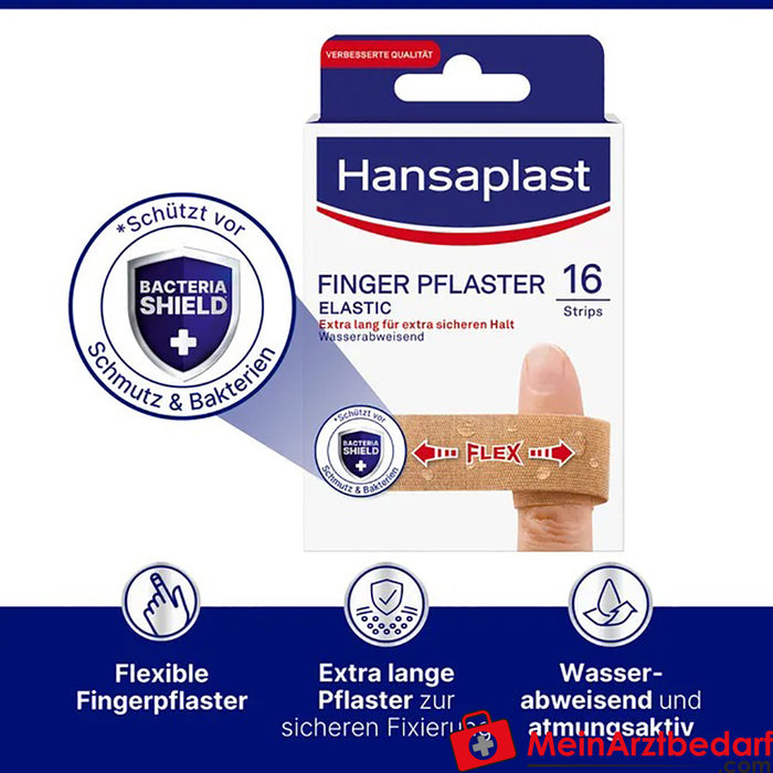 Hansaplast Elastic Finger Plasters Strips, 16 pcs.