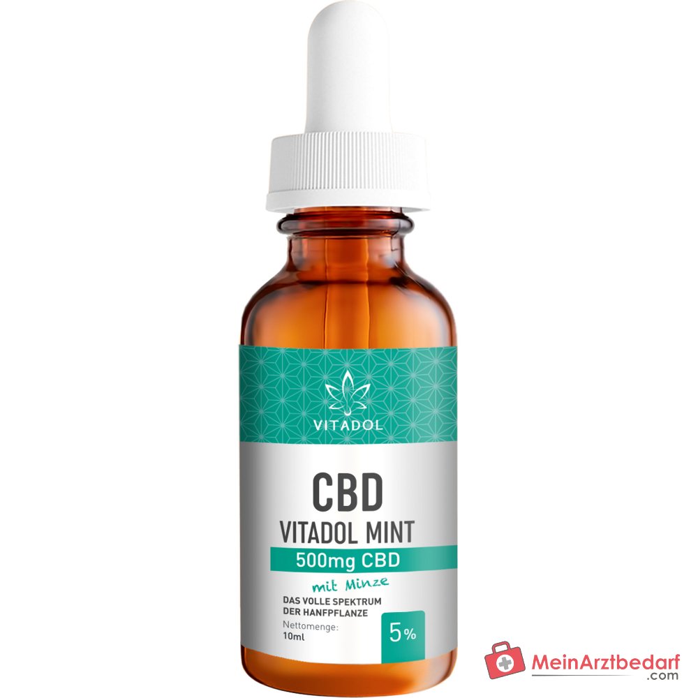 VITADOL Menthe 5% Huile de CBD à spectre complet 10 ml 500 mg