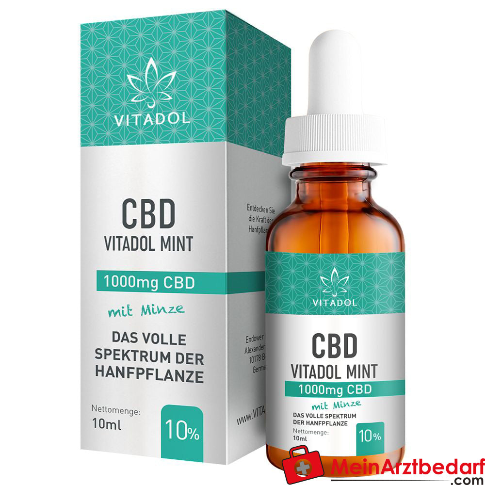 CBD 10 % Bio Hanfextrakt Öl - Vitadol Mint.