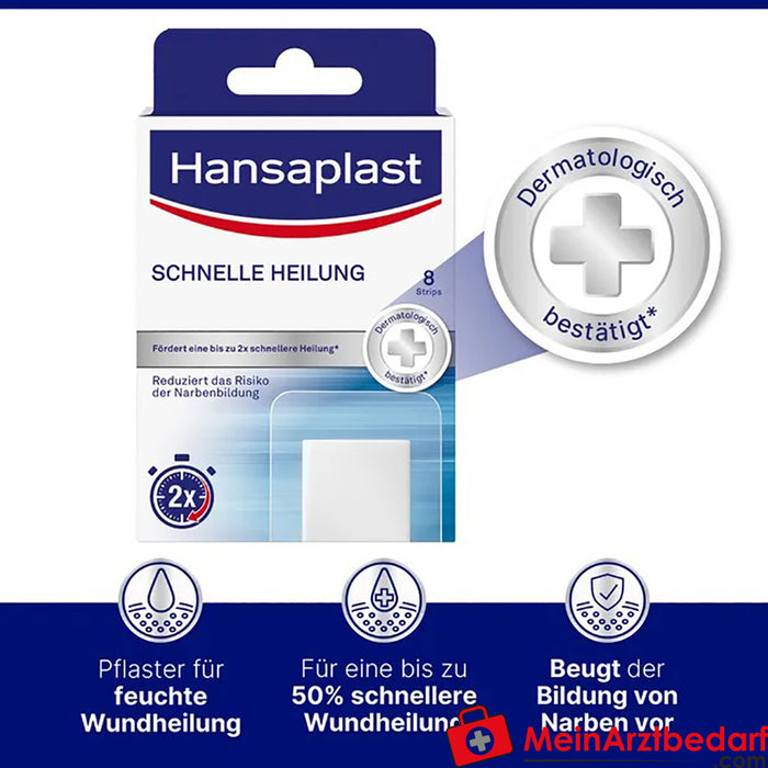 Hansaplast 快速愈合带，8 件装。