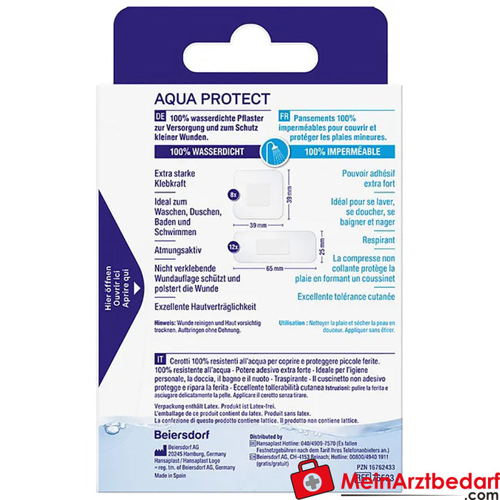 Tiras de escayola Hansaplast Aqua Protect, 20 uds.