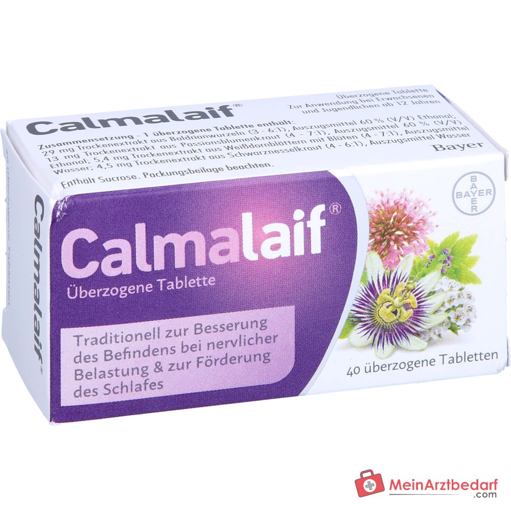 Calmalaif Tabletten Baldrian Passionsblume Schwarznessel Weißdorn 40 St.